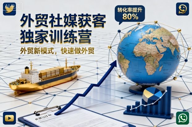 外贸社媒获客独家训练营，外贸新模式，快速做外贸(更新)-HEIXXXMI