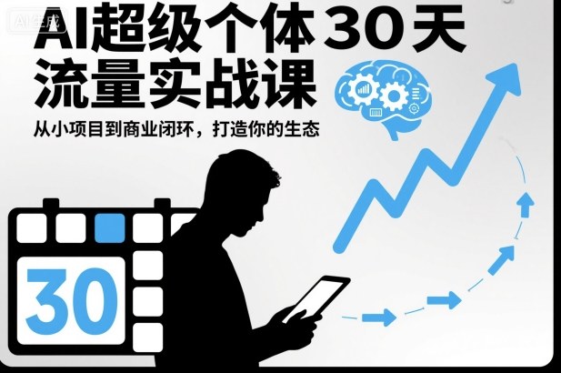 AI超级个体30天流量实战课，从小项目到商业闭环，打造你的生态-HEIXXXMI
