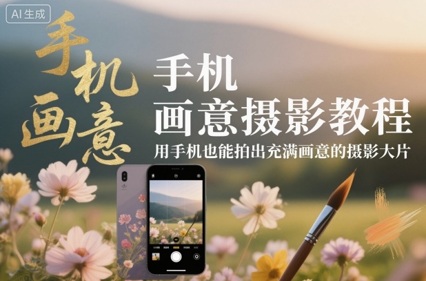 手机画意摄影教程，用手机也能拍出充满画意的摄影大片-HEIXXXMI