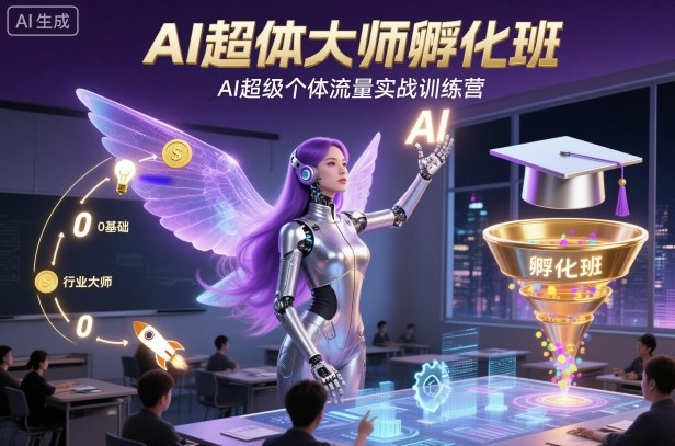 AI超体大师孵化班，AI超级个体流量实战训练营-HEIXXXMI