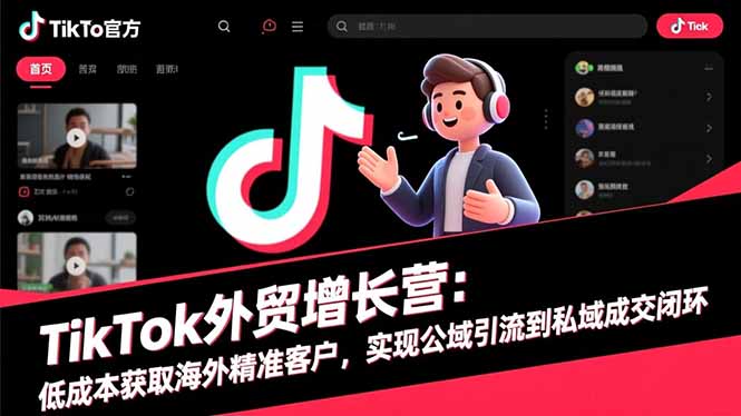 TikTok外贸增长营：低成本获取海外精准客户，实现公域引流到私域成交闭环-HEIXXXMI