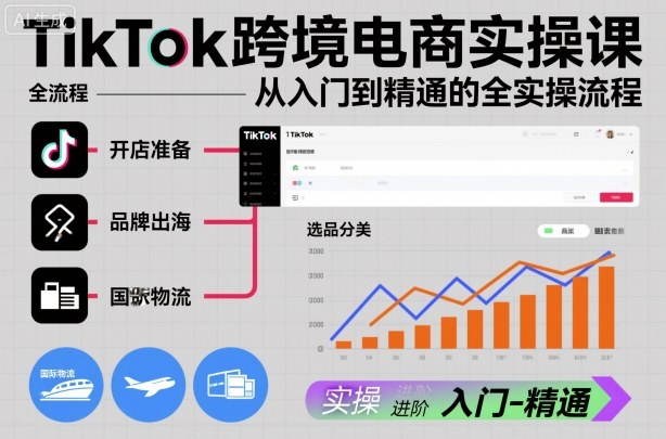 TikTok跨境电商实操课，从入门到精通的全实操流程-HEIXXXMI
