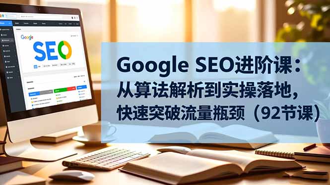 Google SEO进阶课：从算法解析到实操落地，快速突破流量瓶颈(92节课-HEIXXXMI