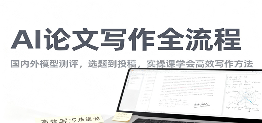 AI论文写作全流程，国内外模型测评，选题到投稿，实操课学高效写作方法-HEIXXXMI