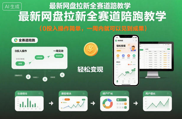 最新网盘拉新全赛道陪跑教学，0投入操作简单，一周内就可以见到成果-HEIXXXMI
