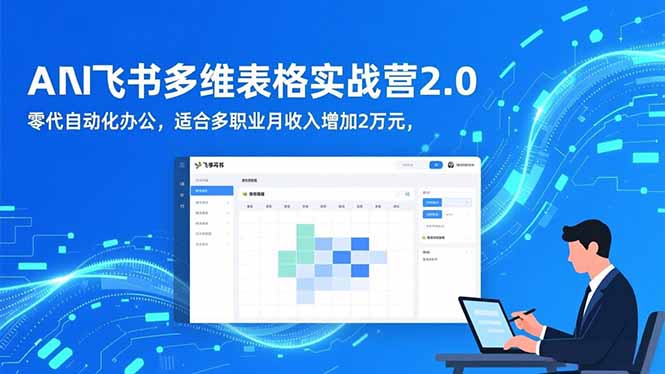 AI+飞书多维表格实战营2.0：零代码自动化办公，适合多职业月收入增加2万元-HEIXXXMI