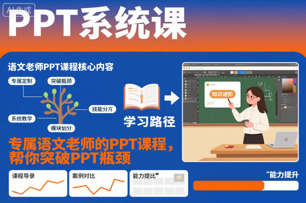 PPT系统课，专属语文老师的PPT课程，帮你突破PPT瓶颈-HEIXXXMI