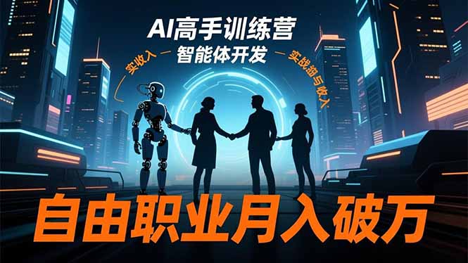 AI高手训练营3.0，ChatGPT，Midjourney，智能体开发，自由职业月入破万-HEIXXXMI