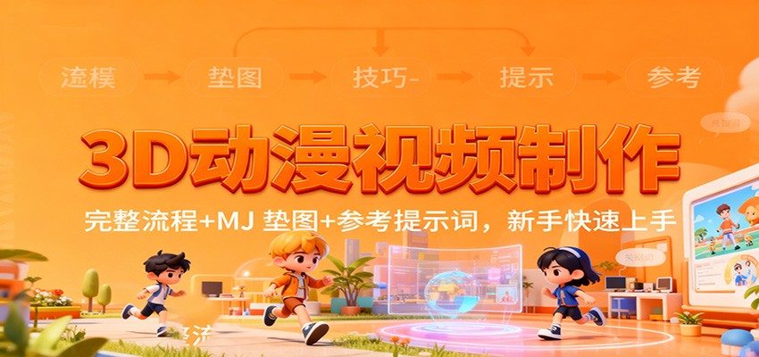 3D动漫视频制作，完整流程+MJ 垫图+参考提示词，新手快速上手-HEIXXXMI