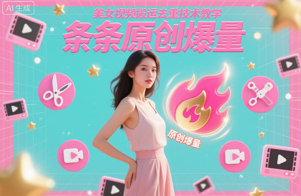 美女视频搬运去重技术教学，条条原创爆量-HEIXXXMI