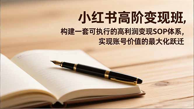 小红书高阶变现班，构建一套可执行的高利润变现SOP体系，实现账号价值的最大化跃迁-HEIXXXMI