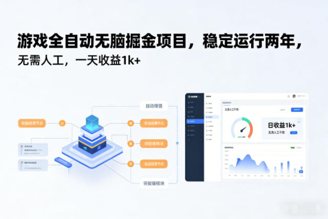 游戏全自动无脑掘金项目，稳定运行两年，无需人工，一天收益1k+【揭秘】-HEIXXXMI