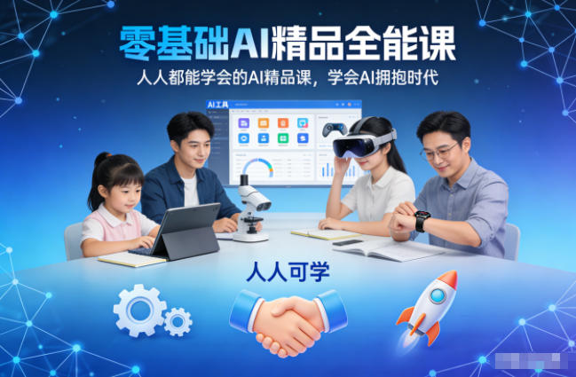零基础AI精品全能课，人人都能学会的AI精品课，学会AI拥抱时代-HEIXXXMI