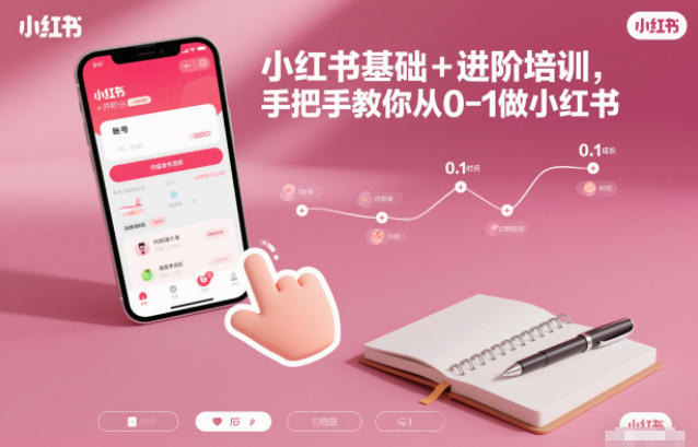 小红书基础+进阶培训，手把手教你从0-1做小红书-HEIXXXMI