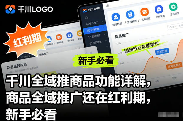 千川全域推商品功能详解，商品全域推广还在红利期，新手必看-HEIXXXMI