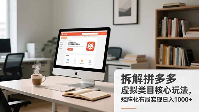 拆解拼多多虚拟类目核心玩法，矩阵化布局实现日入1000+-HEIXXXMI