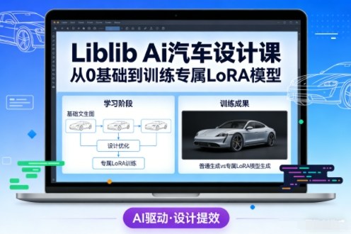 Liblib Ai汽车设计课，从0基础文生图，到教你训练专属设计和风格LoRA模型-HEIXXXMI
