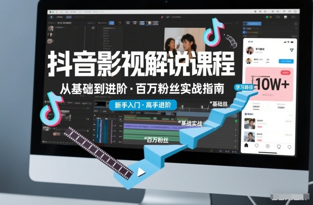 抖音百万粉丝影视解说课程，基础到进阶课，适合新手和进阶学习-HEIXXXMI