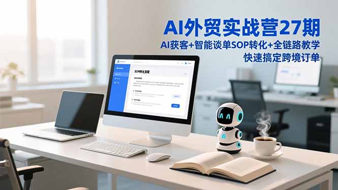 AI外贸实战营27期，AI获客+智能谈单+SOP转化+全链路教学，快速搞定跨境订单-HEIXXXMI
